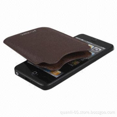 Genuine Leather Case for iPhone 4, 5, Fitted Case Pouch
